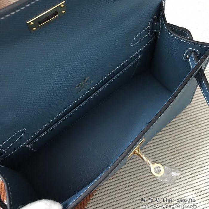 HERMES愛馬仕 凱莉包 mini kelly一代 中蘭epsom皮 夏天首選手包款 可手提肩背  Ama1329